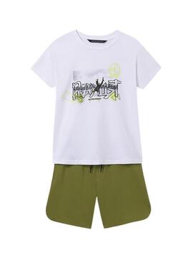 Set Mayoral playlist verde e bianco per bambino