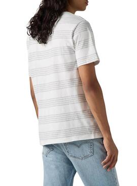 Maglietta Levis Originale Housemark a righe grigie per uomo