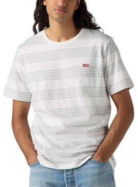 Maglietta Levis Originale Housemark a righe grigie per uomo