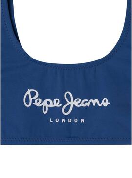 Bikini Pepe Jeans Logo blu per bambina