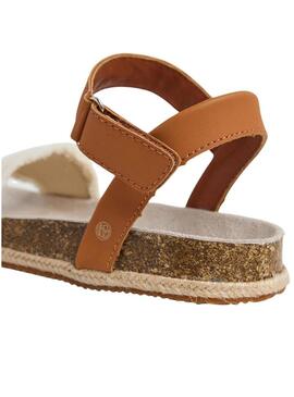 Sandali Pepe Jeans Berlin Bass beige per bambina.