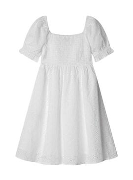 Abito Pepe Jeans Charlotte bianco per ragazza