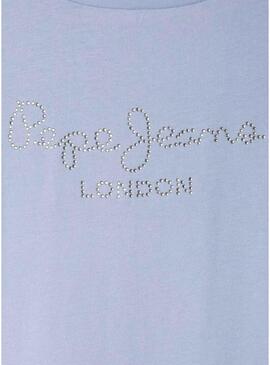 Maglietta Pepe Jeans Nuria blu per ragazza