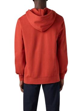 Felpa Levis Zip Up rossa per uomo