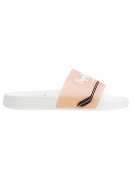 Sandali Pepe Jeans Slider arancioni per donna