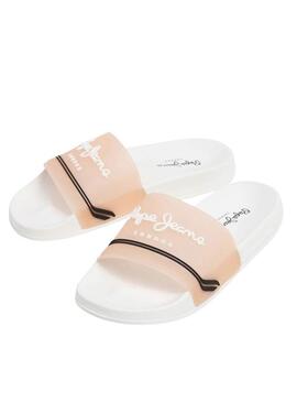 Sandali Pepe Jeans Slider arancioni per donna