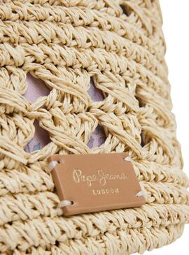 Borsa Pepe Jeans Enid in rafia per donna