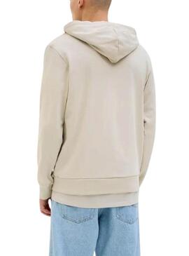 Felpa Jack and Jones Hawaii Shape beige per uomo