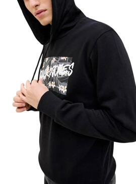 Felpa Jack and Jones Hawaii Shape blu scuro per uomo