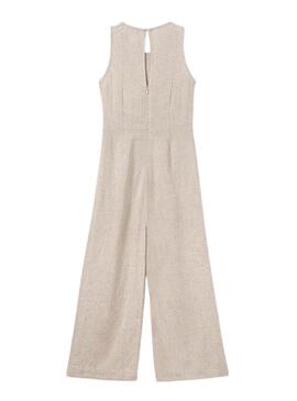  Jumpsuit Mayoral rondella lino beige per bambina