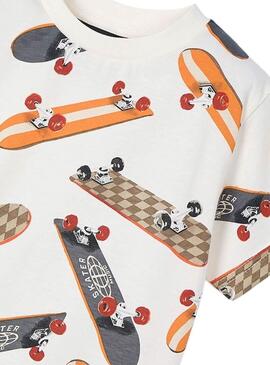 Maglietta stampata beige Mayoral per bambino