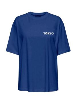Maglietta Only Vivvi Tokyo blu per donna