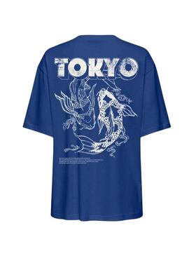 Maglietta Only Vivvi Tokyo blu per donna