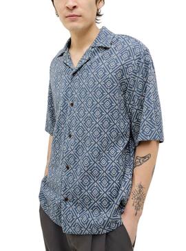 Camicia Jack and Jones Vicent blu per uomo
