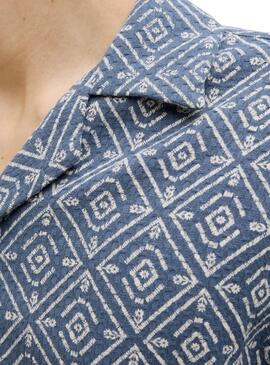 Camicia Jack and Jones Vicent blu per uomo