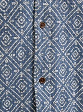 Camicia Jack and Jones Vicent blu per uomo