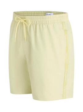 Costume da bagno Calvin Klein con logo giallo per uomo