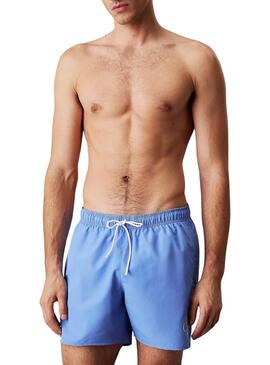 Costume da bagno Calvin Klein Monogram blu per uomo
