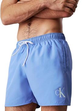 Costume da bagno Calvin Klein Monogram blu per uomo