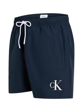 Costume da bagno Calvin Klein Monogram blu marino per uomo