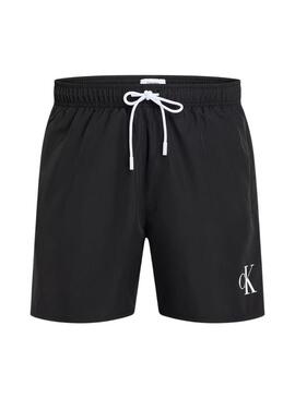 Costume da bagno Calvin Klein Monogram nero per uomo.