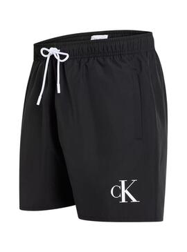 Costume da bagno Calvin Klein Monogram nero per uomo.