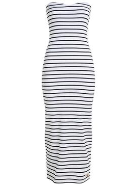 Abito Calvin Klein Rib a righe stampate midi per donna