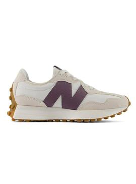 Sneakers New Balance 327 beige e viola per donna