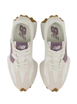 Sneakers New Balance 327 beige e viola per donna