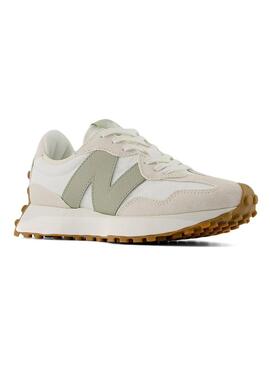 Sneakers New Balance 327 bianche e verdi per donna