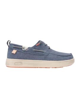 Scarpe da barca Walkin Pitas Maui Flax blu per uomo