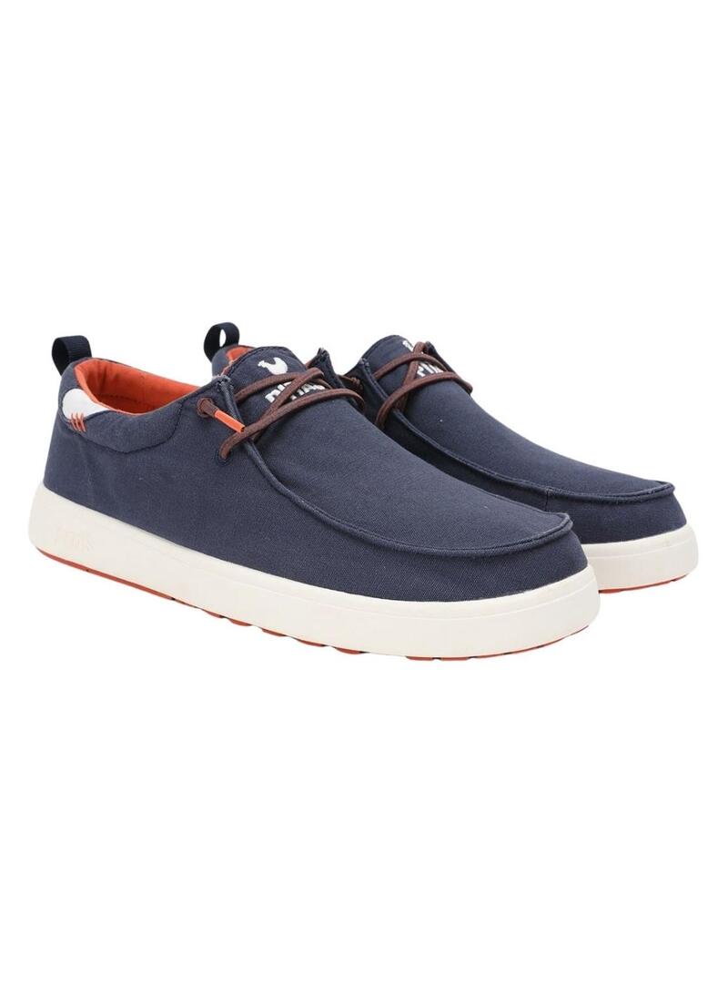 Scarpe Walkin Pitas Wallabi Biarritz blu marino per uomo.