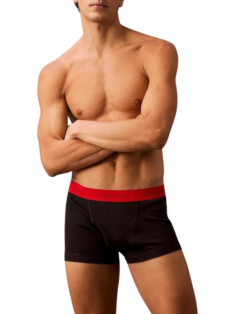 Pacco di 3 mutande Calvin Klein boxer nere per uomo.