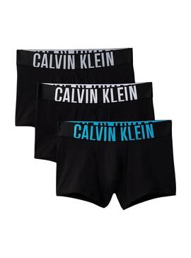 Confezione da 3 slip aderenti Calvin Klein neri per uomo.