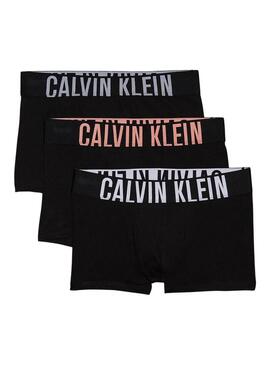 Confezione da 3 slip aderenti Calvin Klein neri per uomo.