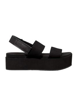 Sandali Calvin Klein con plateau neri per donna.
