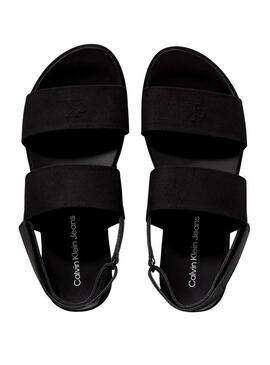 Sandali Calvin Klein con plateau neri per donna.