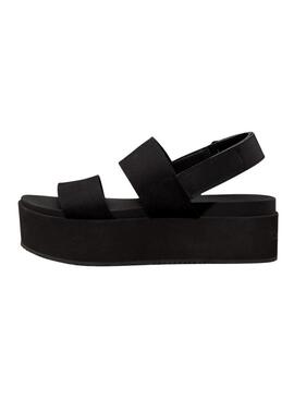Sandali Calvin Klein con plateau neri per donna.
