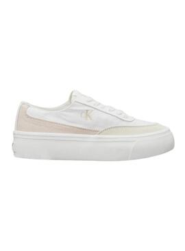 Sneakers Calvin Klein in tela con suola bianca per donna.