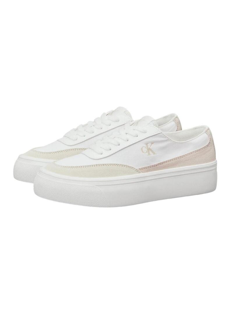 Sneakers Calvin Klein in tela con suola bianca per donna.