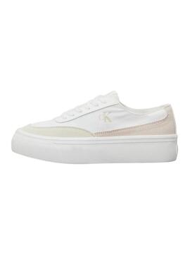 Sneakers Calvin Klein in tela con suola bianca per donna.