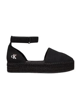 Espadrillas Calvin Klein con zeppa nere da donna