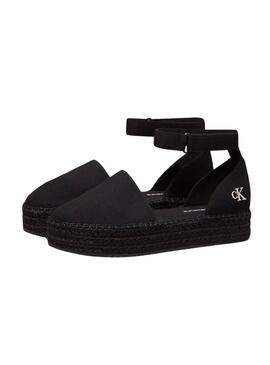 Espadrillas Calvin Klein con zeppa nere da donna