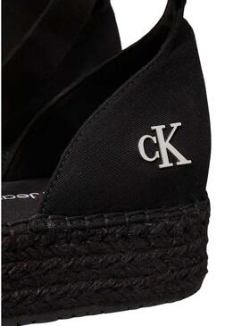 Espadrillas Calvin Klein con zeppa nere da donna