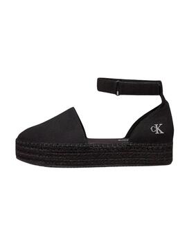 Espadrillas Calvin Klein con zeppa nere da donna