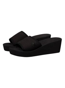 Ciabatte Calvin Klein nere con plateau per donna