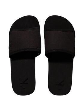 Ciabatte Calvin Klein nere con plateau per donna