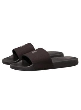 Ciabatte Calvin Klein monogramma nere da donna.