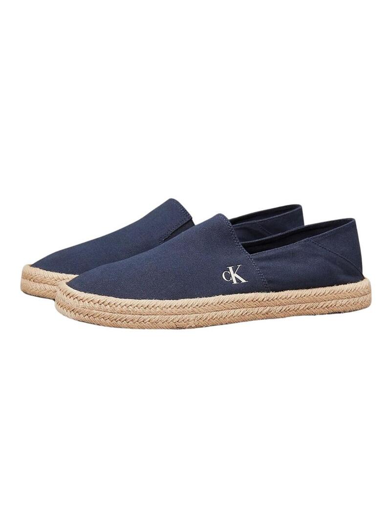 Espadrillas Calvin Klein in tela blu navy per uomo