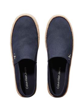 Espadrillas Calvin Klein in tela blu navy per uomo